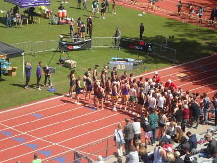 Lining Up For the Men's DMR, Heat 1, Mike Fanelli Track Classic (2022)