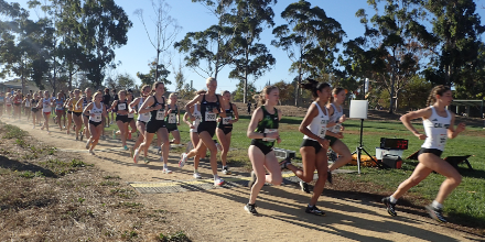 First of Four Splits in the Women's Invitational Race, Bronco Invitational (10/19/2024)