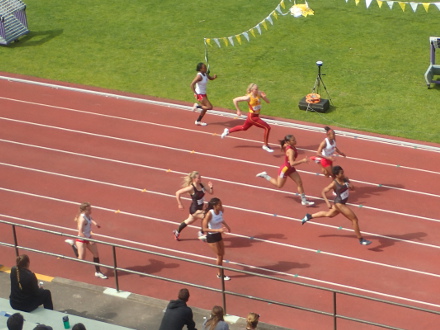 Section 3 of 12 of the Womens 200, Day 2, San Francisco State Distance Carnival, 2016